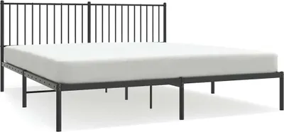 Obrázok produktu pre vidaXL Posteľný rošt s čelom kovový čierny 180x200 cm