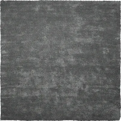 Produktbild von BELIANI Teppich Dunkelgrau Polyester 200 x 200 cm Quadratisch Hochflor Modern Maschinengetuftet Fußbodenheizung Geeignet Wohnzimmer Schlafzimmer Flur