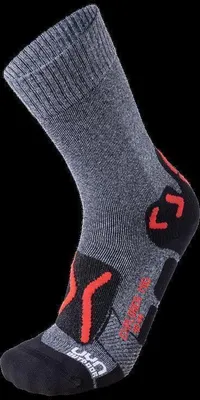Produktbild von UYN Trekkingsocken Outdoor Explorer Mid Herren grey melange/red 35-38