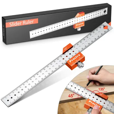 Kombinationswinkelset 300 mm, 45°/90°, Alu, für Holzbearbeitung