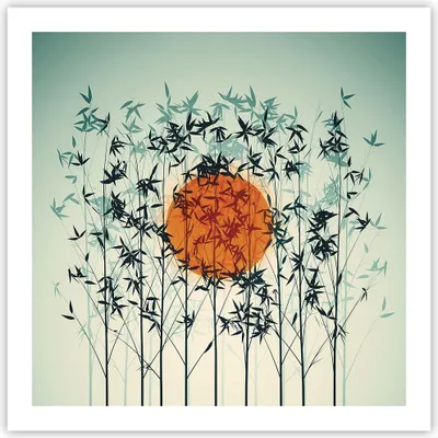 Produktbild von Poster - Poster ohne Rahmen - Westen Sonne Gras - 60x60 cm - Wand Bild - Wanddeko - Wandbilder - Kunstposter - Wandposter - Bilder - Kunstdruck - Wanddekoration - Wandbild - P2XAC60x60-5104