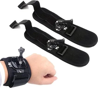 Immagine prodotto di Treppiedi a due assi, prolunga girevole, cinturino robusto, fascia per treppiede, staffa di montaggio, per GoPro Hero 10/9/8/7/6/5/4/3+/3 e DJI Osmo Action 360°, per SJCAM ecc.