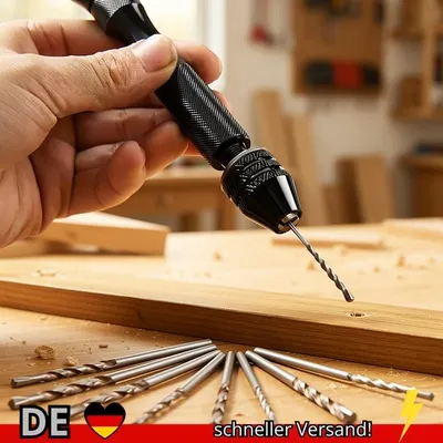 Produktbild von Mini Werkzeugset Handbohrer Spiralbohrer 10-teilig