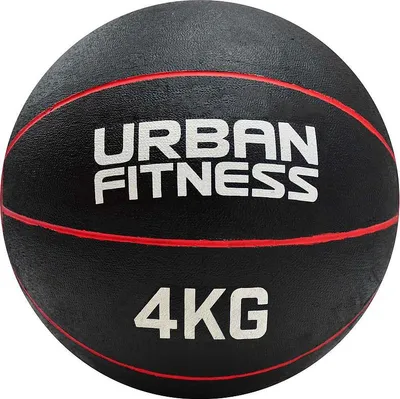 Obrázek produktu pro Urban Fitness medicinbal červený – 4 kg – fitness míč pro silový trénink