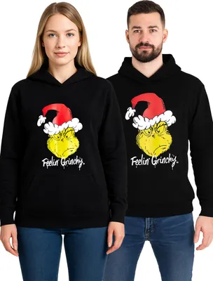 Produktbild von The Grinch Hoodie für Herren und Damen - Kapuzenpullover Uni Sweatshirt Pullover mit Kapuze Schwarz S