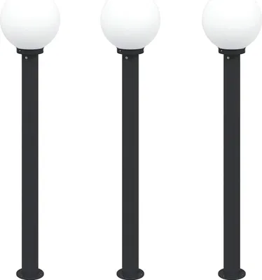 Obrázok produktu pre Stĺpikové svetlá 3 ks 120 cm čierne IP44