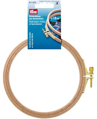 Produktbild von Prym Naturfarben 0.8x13cm Buche Stickrahmen mit Messing Schrauben Beige