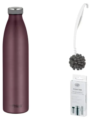 Image de THERMOS TC BOTTLE 1,00 l Trinkflasche burgundy mat – Vorteilsset mit Reinigungsbürste CLEAN FIX 30 cm | HAN 4067301100 | EAN 5010576986429