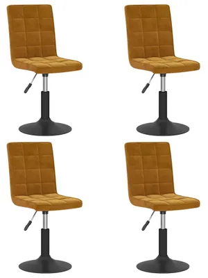 Produktbild von vidaXL Esszimmerstühle 4 Stk. Drehbar Braun Samt