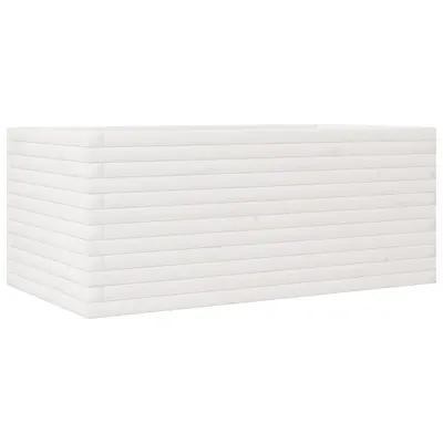 Produktbild von Pflanzkübel Weiß 110x60x45,5 cm Massivholz Kiefer