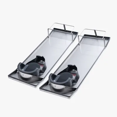 Produktbild von Edelstahl Beton-Kniebretter - 747x255 mm Betongleiter & Knieschoner Set - Zement- und Betonveredelungsmaterialien