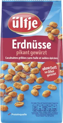 Obrázek produktu pro Ültje arašídy s pikantní příchutí a křupavé pražené bez tuku 900g