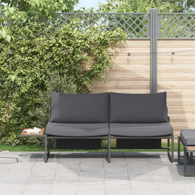 Produktbild von ZMH 2-Sitzer Garten Sofa mit anthrazitfarbenen Kissen