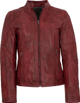 Produktbild von MADDOX - Damen Lederjacke Lammnappa dunkelrot : 40