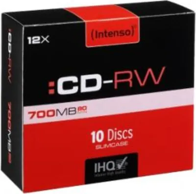 Produktbild von Intenso CD-RW 700MB / 80min, 12x, Slimcase