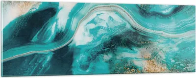 Produktbild von Bilder auf glas - Einteilig - Wasser Meer Ozean - 90x30cm - Glasbilder - Wandbilder - Bilder - zum Aufhängen bereit - Wanddekoration aus Glas - Glas Bilder - Wandbild auf Glas - GAB90x30-5108