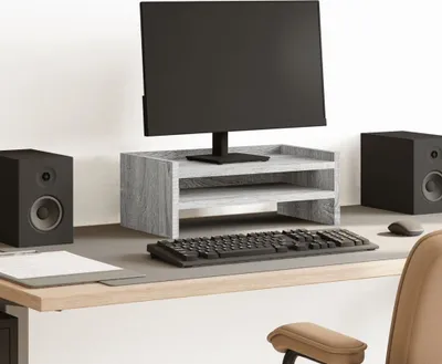 Produktbild von "SPRING SALE"Monitorständer Grau Sonoma 42x24x16 cm Holzwerkstoff GermanyMöbel 39869 - Computertische