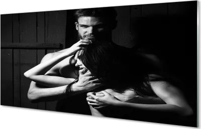 Produktbild von Glasbilder 120x60 Wandkunst Frau Mann