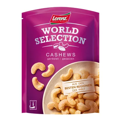 Obrázok produktu pre Lorenz Selection Kešu oriešky pražené a solené 100g