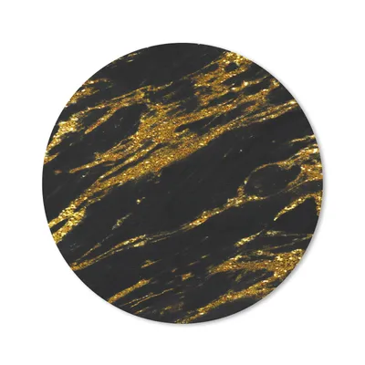 Produktbild von MuchoWow® Mauspad Mousepad Marmor - Schwarz - Gold 50x50 cm - Mousepads - Maus Mat - Pad - Mausunterlage - Vinyl