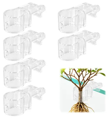 Imagen del producto de Juego de 6 soportes reutilizables para plantas de acuario, fabricados en acrílico