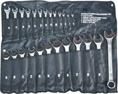 Produktbild von Gabel-Ringschlüsselsatz, 25-tlg., 6-32mm