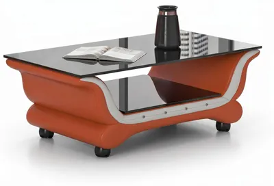 Produktbild von Modern Sofa Set 3-Sitzer 2-Sitzer Orange Weiß Wohnzimmer Couch Design