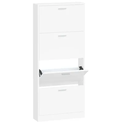 Immagine prodotto di vidaXL Scarpiera bianca 59x17x150 cm Materiale a base di legno