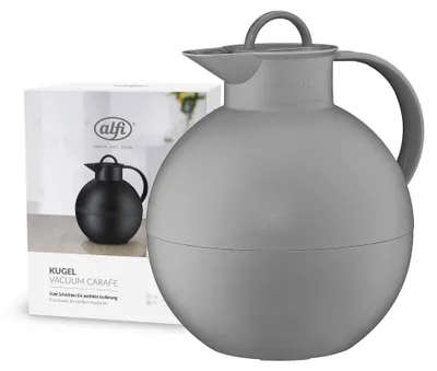 Produktbild von alfi KUGEL Isolierkanne 0,94 l, Hartglaseinsatz, 12h heiß, graphite grey
