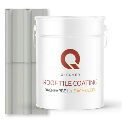 Produktbild von Dachfarbe für Dachziegel Papyrusweiß RAL 9018 10 L Matt – wetterfeste & UV-beständige Dachbeschichtung für außen – Q-COVER