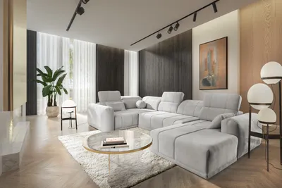 Produktbild von U-förmiges Sofa Wohnlandschaft Eckcouch RAVELLO IV Farbe wählbar  IM Sofa