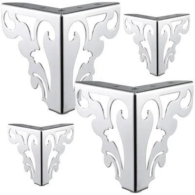 Imagen del producto de Juego de 4 patas de hierro fundido para muebles, de 15 cm