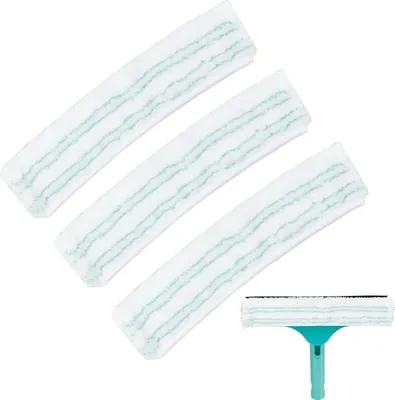Produktbild von 3 Stück Fensterwischer Ersatzbezug Kompatibel Mit Leifheit Window und Frame Cleaner L,27cm Breite für Streifenfreie Fensterreinigung, Langlebig und Maschinenwaschbar