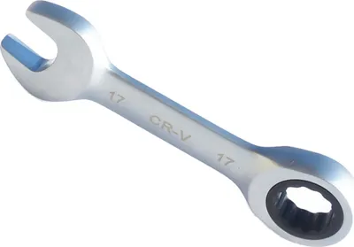 Produktbild von KURZE Ringmaul SW 17mm Ratschenschlüssel feinverzahnt 72 Zähne CRV Ringmaulschlüssel Ratsche BOHRFUX