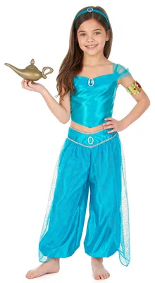Produktbild von Orientalische Prinzessin Mädchenkostüm Faschingskostüm blau - 134/140 (10-12