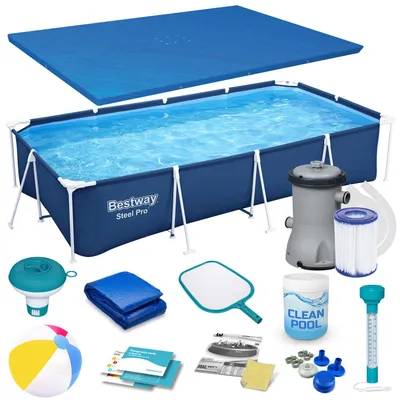 Produktbild von Rahmen-Gartenpool 400 x 211 x 81 cm 15-in-1 Bestway 56405N