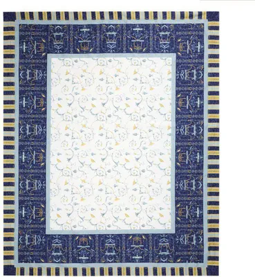Produktbild von Bassetti Tischdecke OPLONTIS Farbe BLAU B3 Größe 150x250 cm
