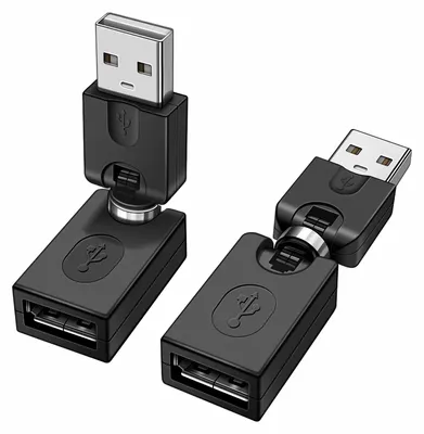 Produktbild von G37 USB A Adapter Buchse auf Stecker | USB Verlängerungskabel 360° drehbar | PC Laptop