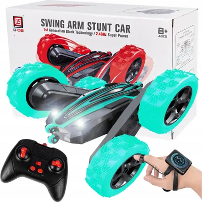 Zdjęcie produktu dla Zdalnie Sterowany Samochód Kaskaderski Twister Z Diodą Led, Obrót 360°, 2 Kolory