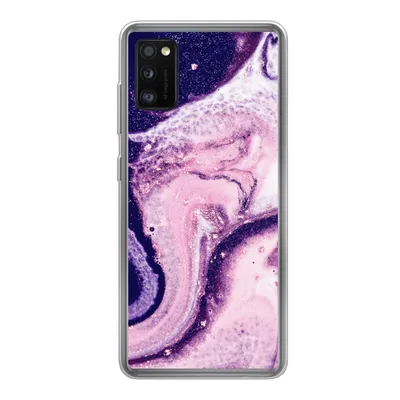 Produktbild von MuchoWow® Handyhülle Schutzhülle Hülle für Samsung Galaxy A41 Marmor - Glitzer - Chic Silikon Softcase Handy Hülle - Mobiltelefon