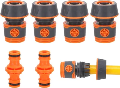 Produktbild von Schlauch Kupplungs Satz, 4 Stück 3/4 Zoll Schlauchverbinder 19 mm mit 2 Stück Kupplungs, Schlauchkupplung zur Schlauchverlängerung, Schlauchanschluss für Familie Garten