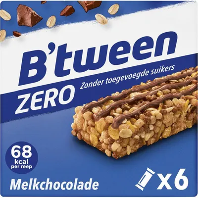 Immagine prodotto di Hero B'tween Muesli Bar Zero Cioccolato Al Latte 120g - Snack senza zucchero