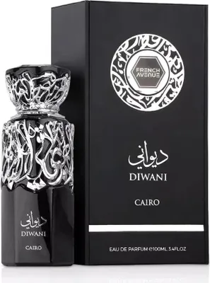A perfume bottle and its box are displayed on a white background.