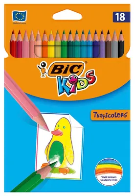 Produktbild von BIC Kids Tropicolors Bleistifte, 18 Farben