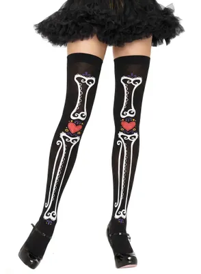 Produktbild von Skelett Zombie Strümpfe - Karneval Faschingskostüm