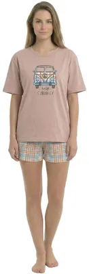 Productafbeelding van Kisses&Love dames zomerpyjama van katoen met korte mouwen, model KL40000