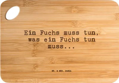 Produktbild von Mr. & Mrs. Panda Schneidebrett Ein Fuchs muss tun,... - Transparent - Geschenk, holzschneidebrett, Spruch Sprüche Weisheiten Zitate Lustig Weisheit Worte, Holzbrett