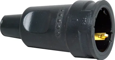 Produktbild von KOPP Schutzkontakt-Kupplung 180416066, groß, Vollgummi, Knickschutz, schwarz