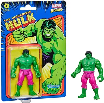 Produktbild von Hasbro Marvels Legends Serie - Hulk 9,5 cm Figur - Retro Kollektion 375 HASBRO