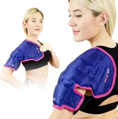 Produktbild von Magic Gel 1er Set Schulterbandage für Frauen und Männer Heiß- & Kaltkompresse - Kühlpad Bandage Schulter - Shoulder Brace - Schulterbandagen